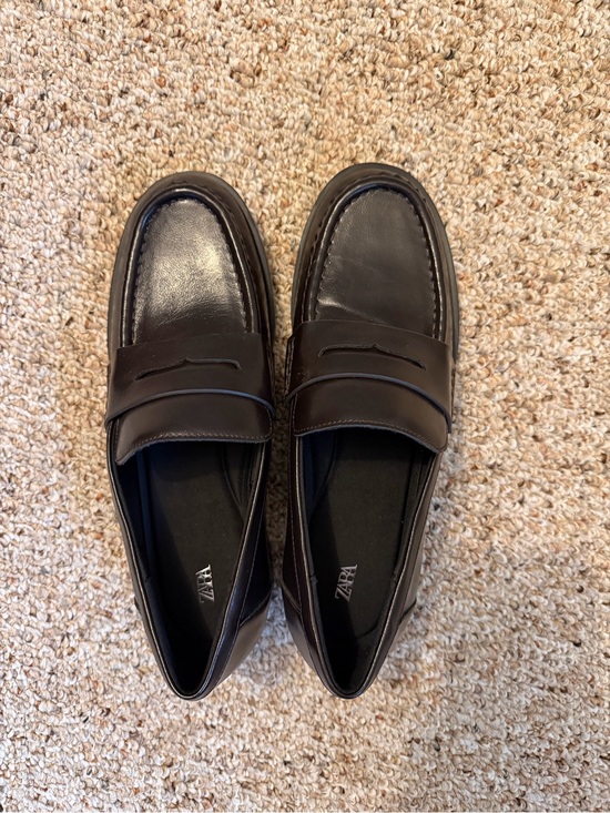 Zara Shoes - Zara Dark Brown Classic Penny Loafers